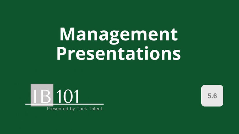 5.6 Management Presentations